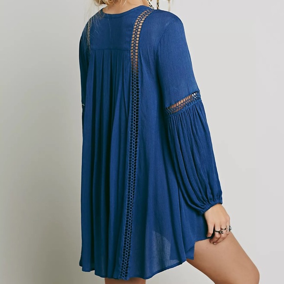 Free People babydoll crochet inset swing tunic - Picture 5 of 13